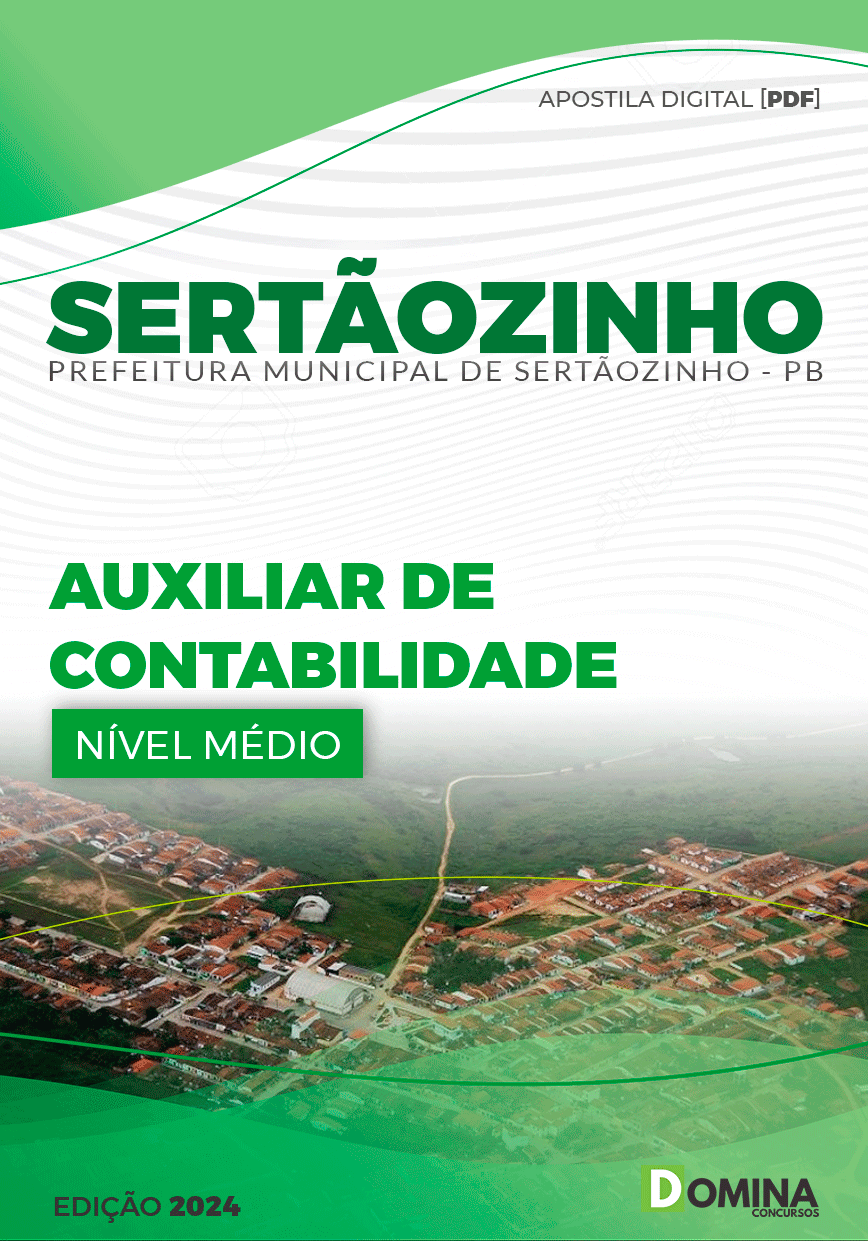 Apostila Pref Sertãozinho PB 2024 Auxiliar Contabilidade