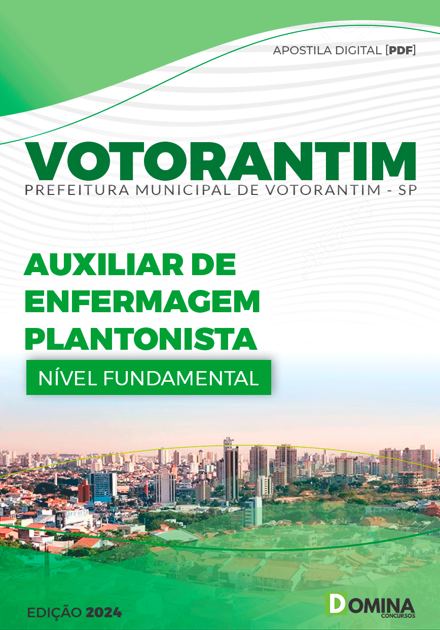 Pref Votorantim SP 2024 Auxiliar de Enfermagem Plantonista