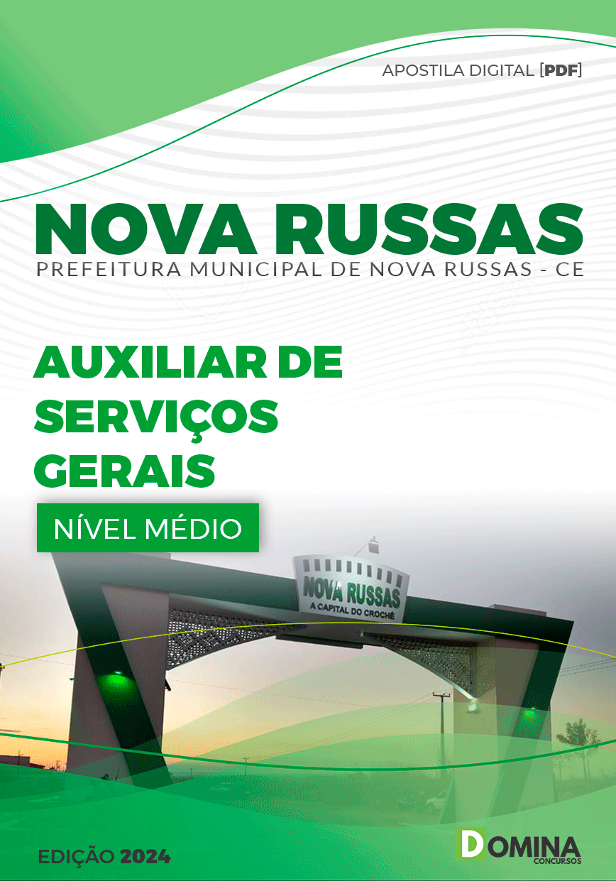 Apostila Pref Nova Russas CE 2024 Auxiliar Serviços Gerais