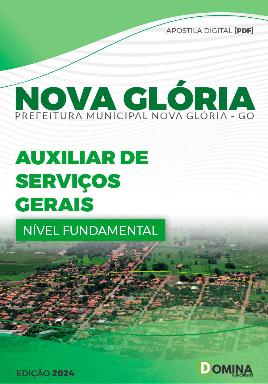 Apostila Pref Nova Glória GO 2024 Auxiliar de Serviços Gerais