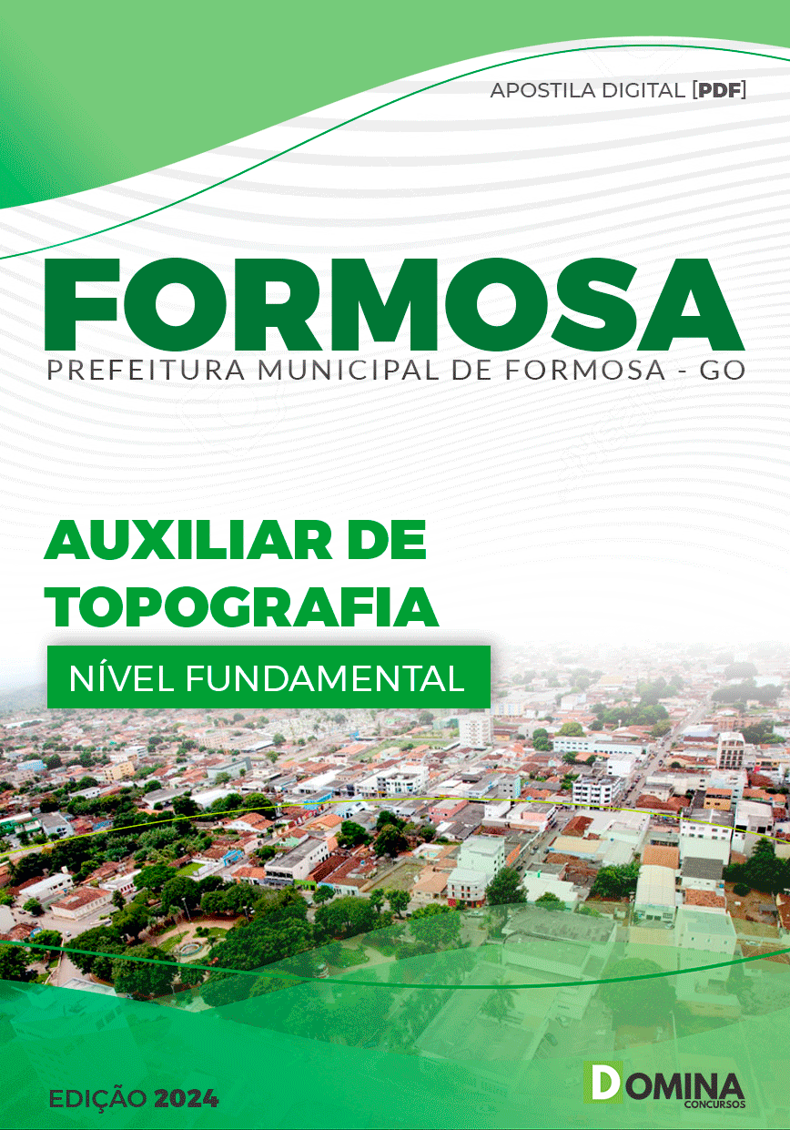 Apostila Pref Formosa GO 2024 Auxiliar de Topografia