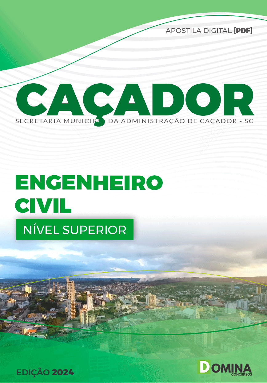 Apostila Pref Caçador SC 2024 Engenheiro Civil