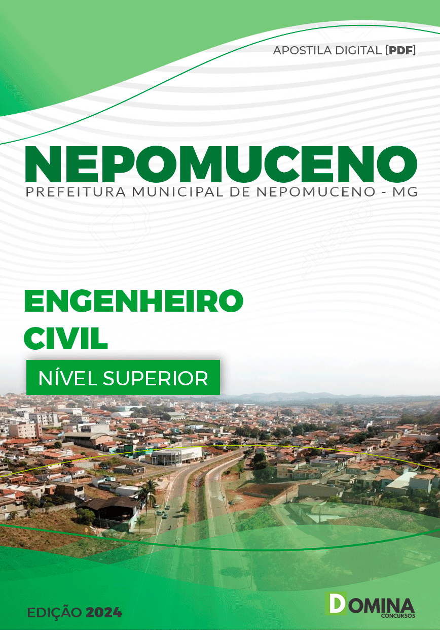 Apostila Pref Nepomuceno MG 2024 Engenheiro Civil
