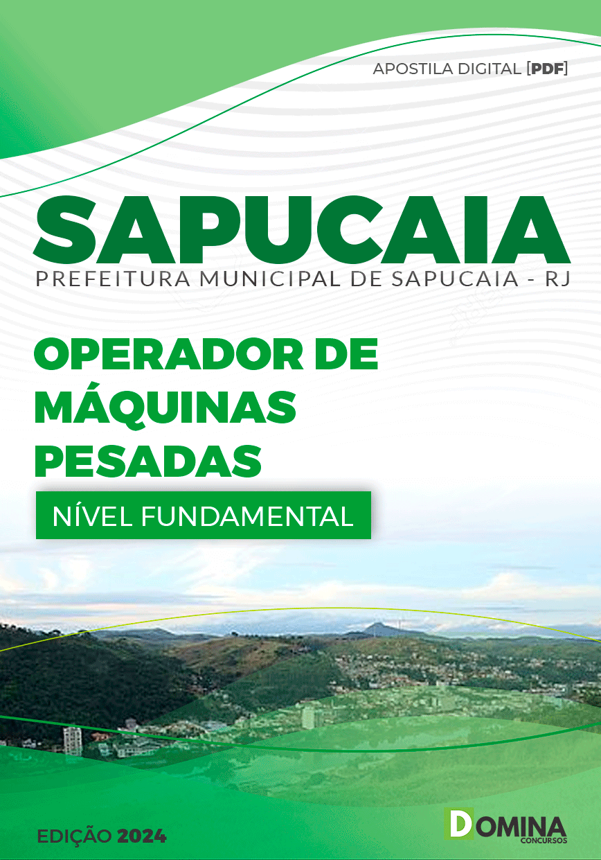 Apostila Pref Sapucaia RJ 2024 Operador de Máquinas Pesadas