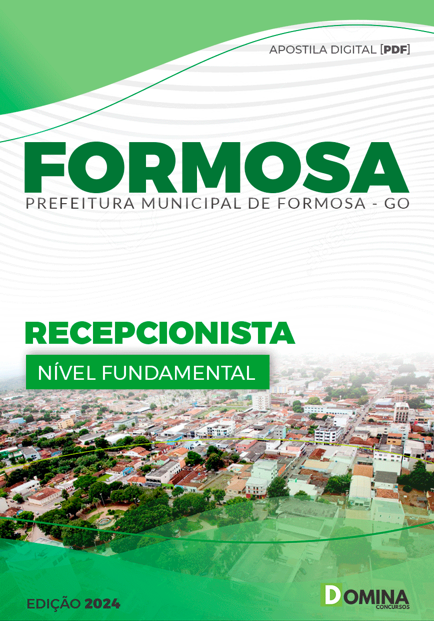 Apostila Pref Formosa GO 2024 Recepcionista