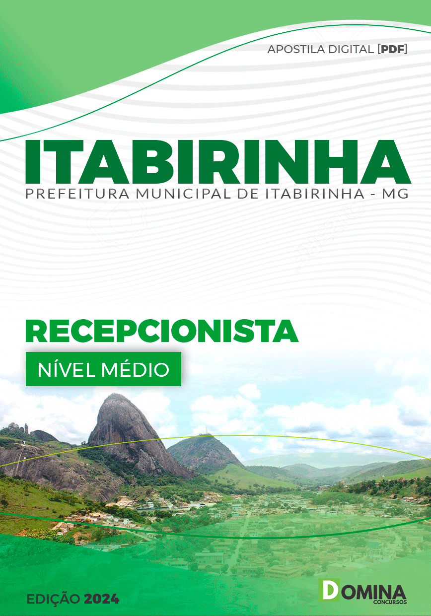 Apostila Pref Itabirinha MG 2024 Recepcionista