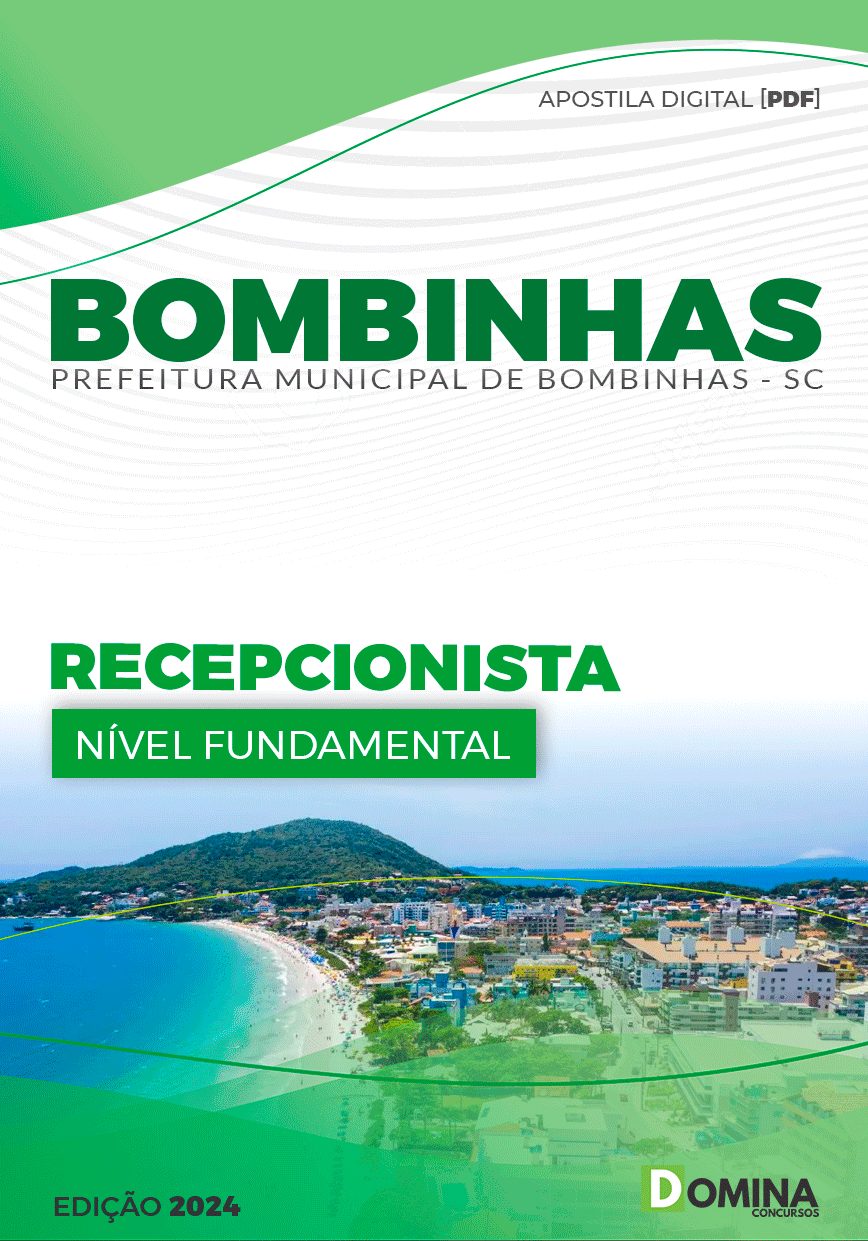 Apostila Pref Bombinhas SC 2024 Recepcionista