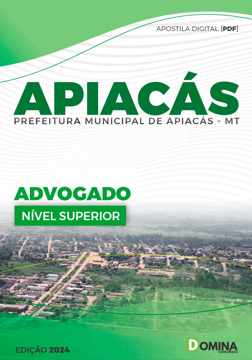Apostila Pref Apiacás MT 2024 Advogado