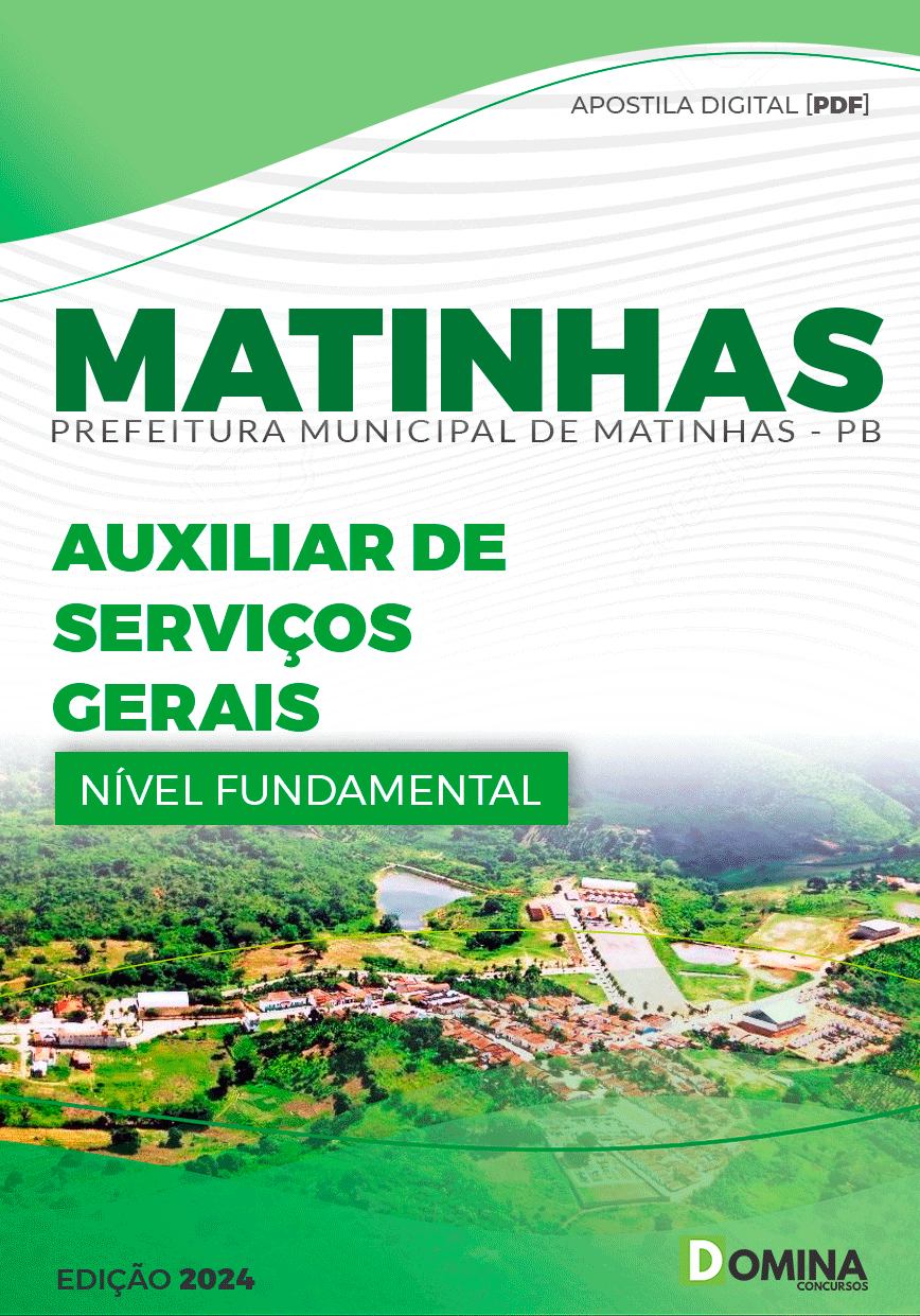 Apostila Pref Matinhas PB 2024 Auxiliar Serviços Gerais