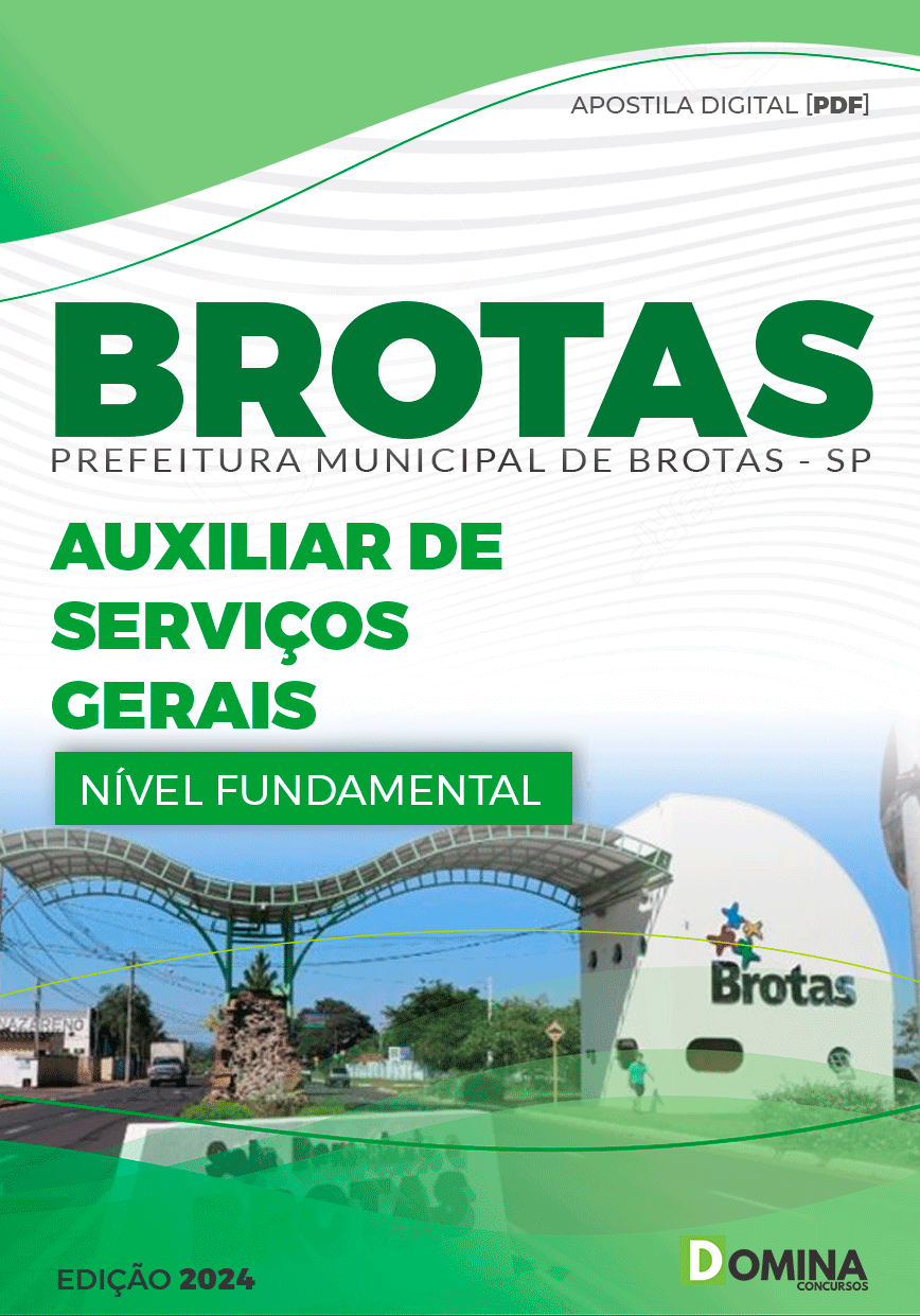 Apostila Concurso Pref Brotas SP 2024 Auxiliar Serviços Gerais