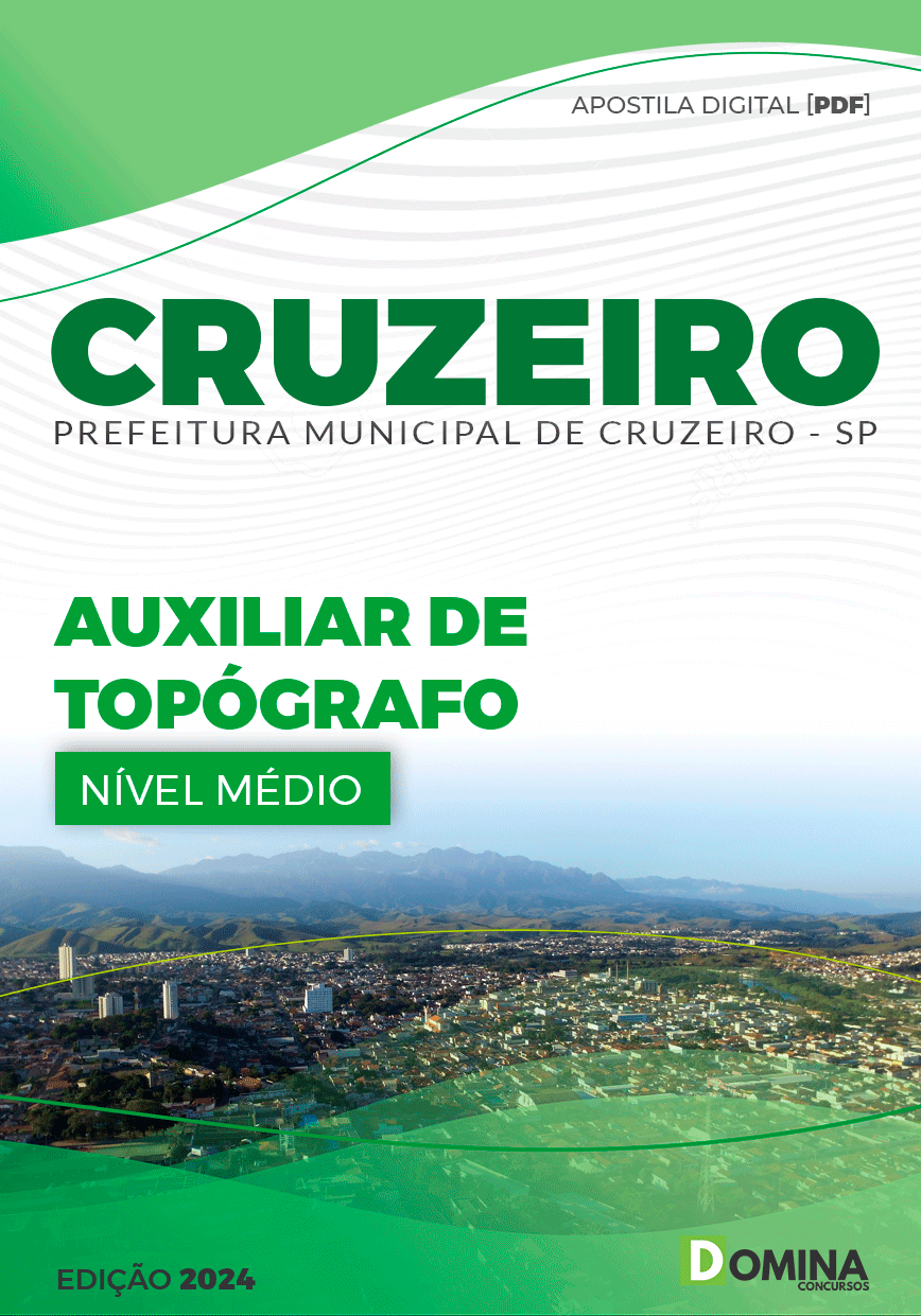 Apostila Pref Cruzeiro SP 2024 Auxiliar de Topógrafo