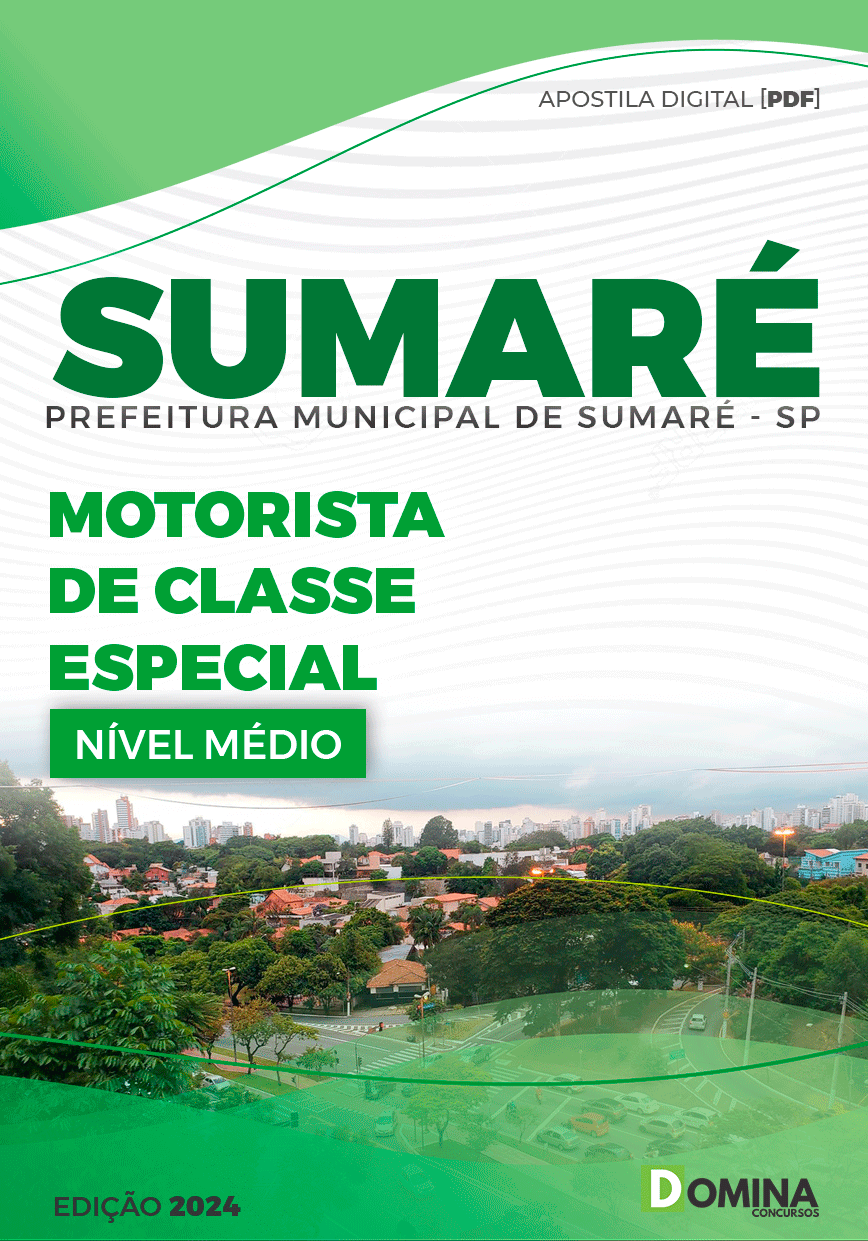 Apostila Pref Sumaré SP 2024 Motorista Municipal Classe Especial