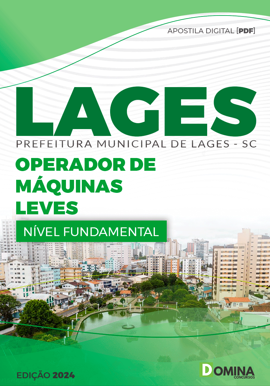 Apostila Pref Lages SC 2024 Operador de Máquinas Leves