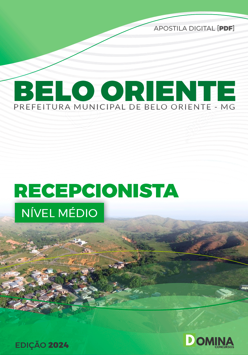 Apostila Pref Belo Oriente MG 2024 Recepcionista