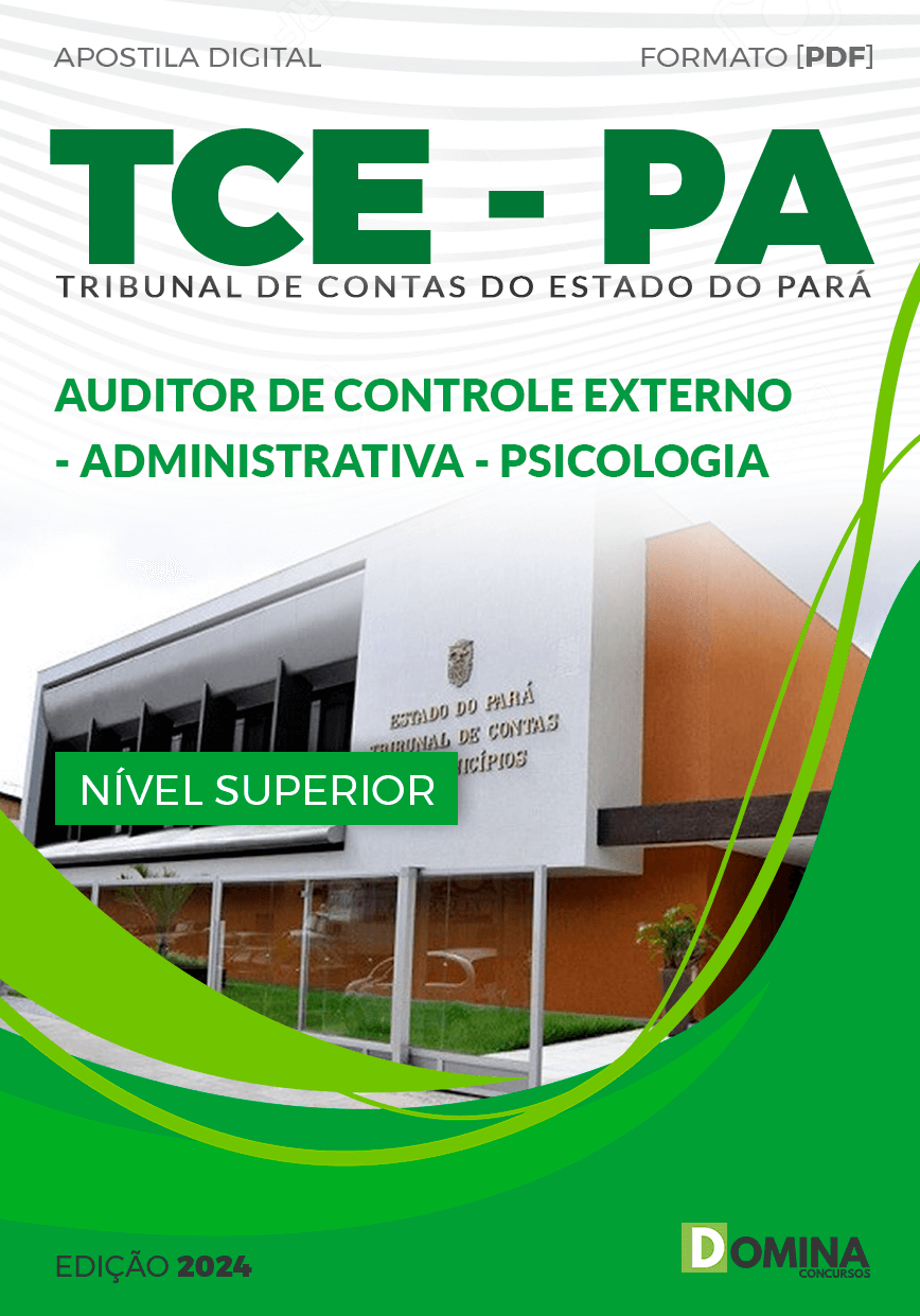 Apostila TCE PA 2024 Auditor Controle Externo ADM Psicologia