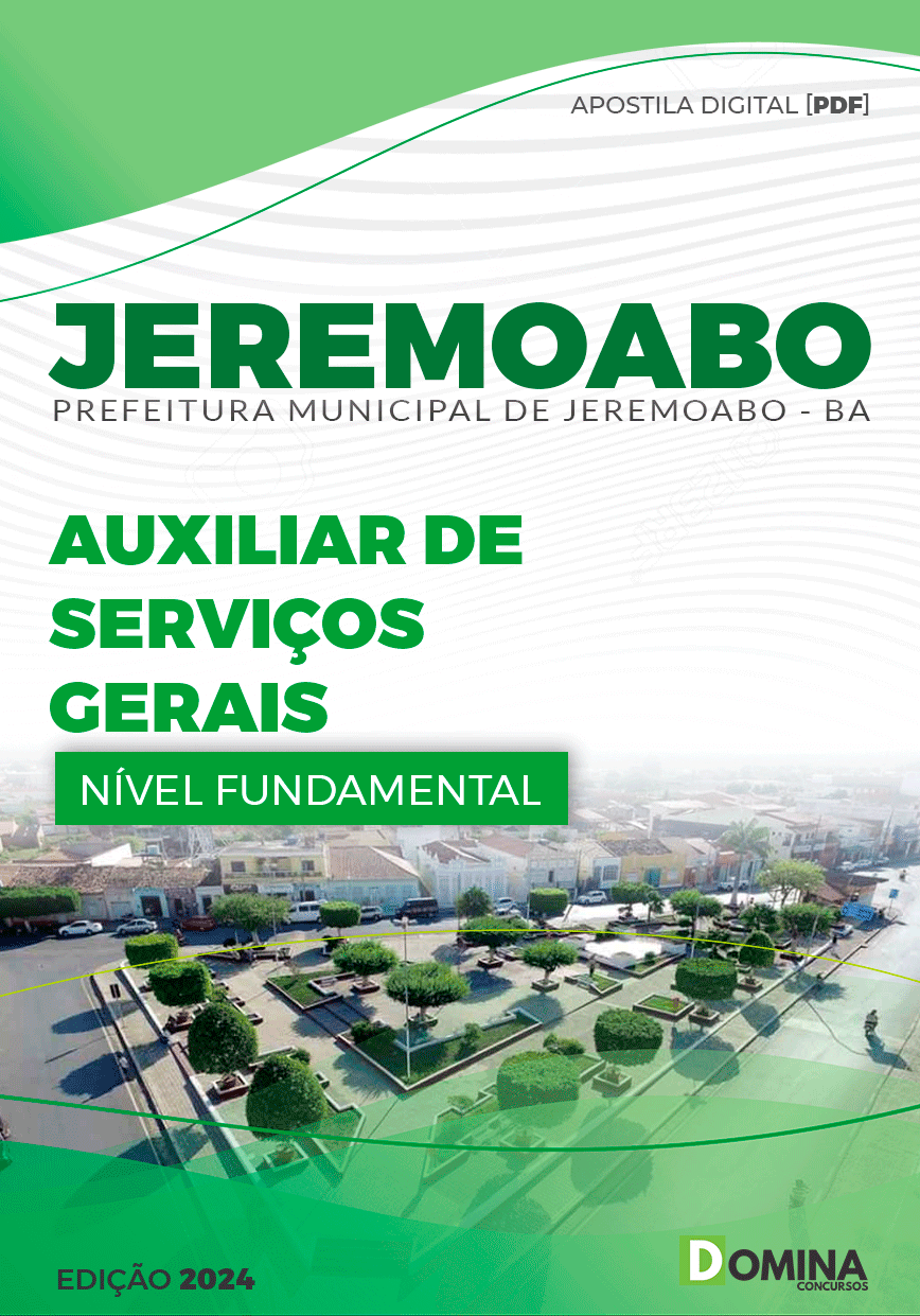 Apostila Pref Jeremoabo BA 2024 Auxiliar Serviços Gerais