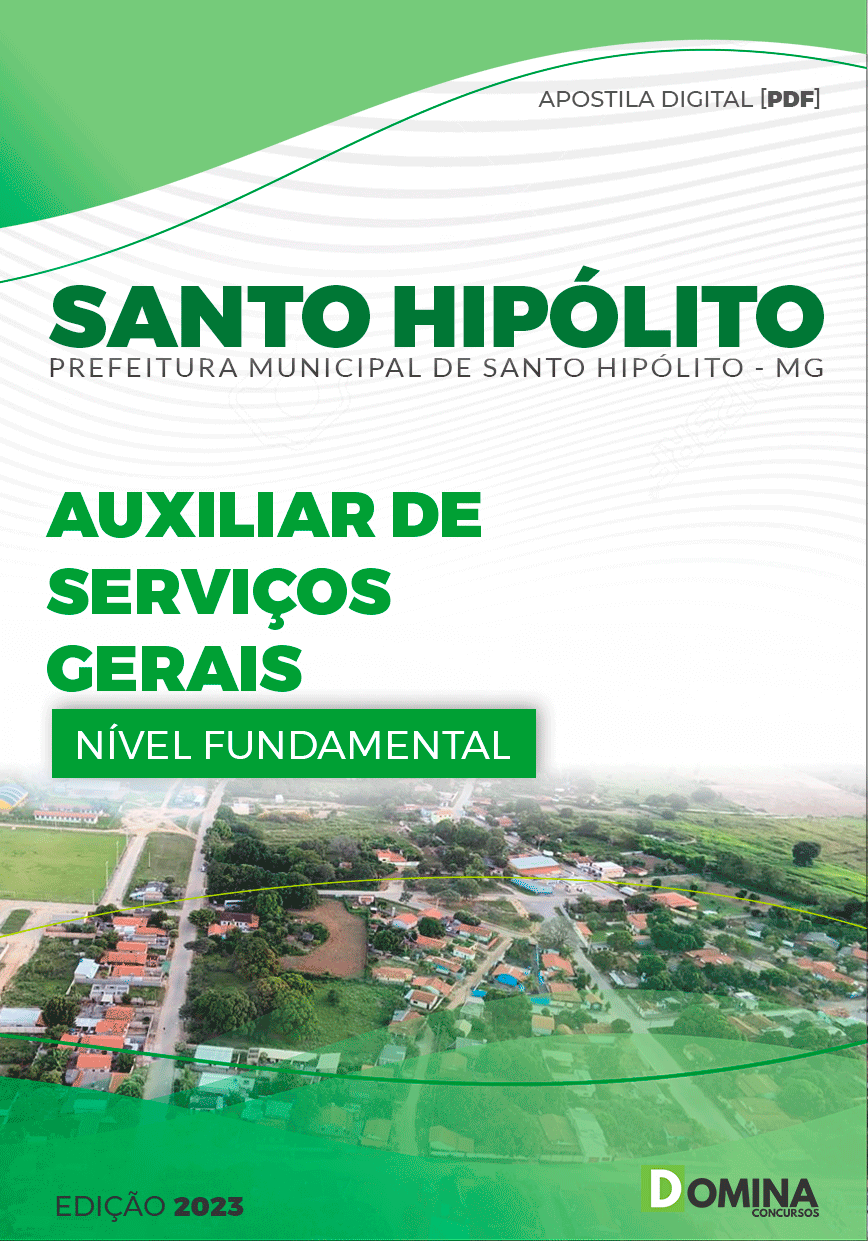 Apostila Pref Santo Hipólito MG 2024 Auxiliar de Serviços Gerais