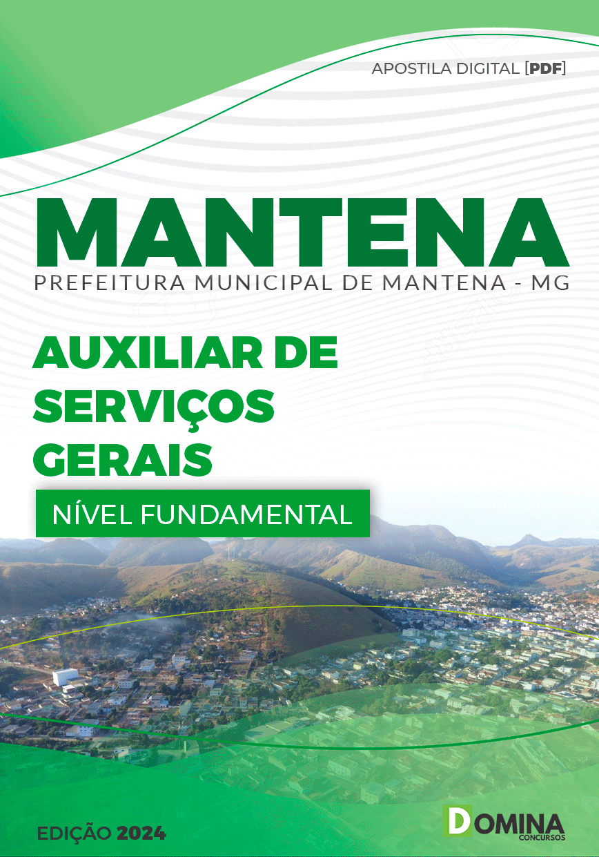 Apostila Pref Mantena MG 2024 Auxiliar Serviços Gerais