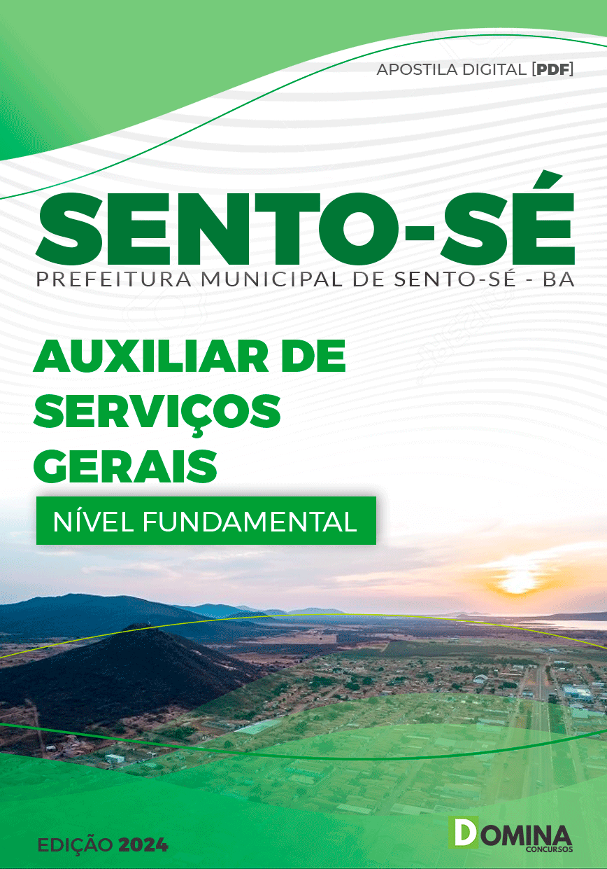 Apostila Pref Sento-Sé BA 2024 Auxiliar de Serviços Gerais