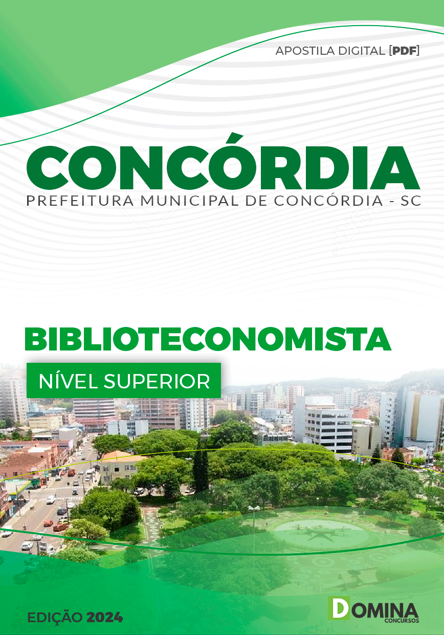 Apostila Prefeitura Concórdia SC 2024 Biblioteconomista