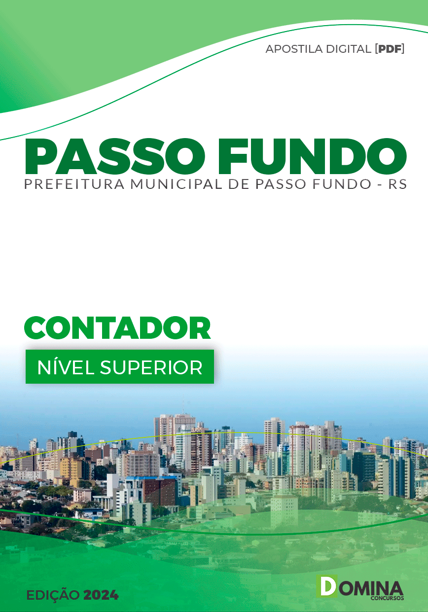 Apostila Pref Passo Fundo RS 2024 Contador