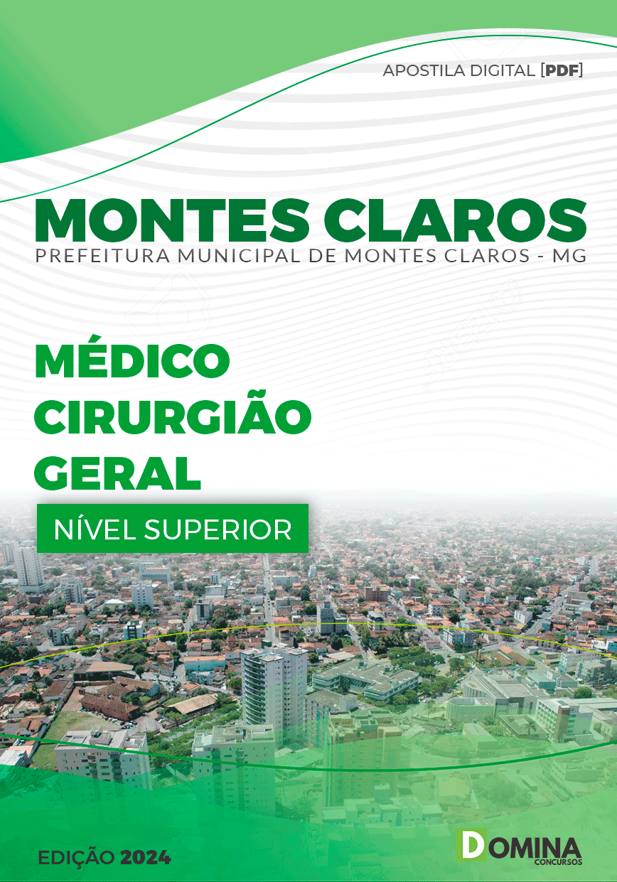 Apostila Prefeitura Montes Claros MG 2024 Médico Cirurgião Geral