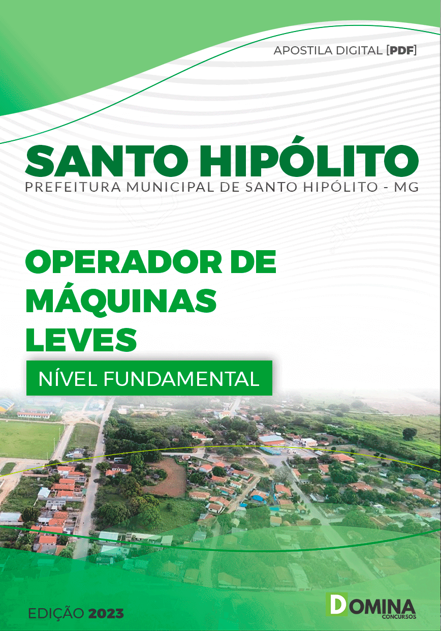 Apostila Pref Santo Hipólito MG 2024 Operador de Máquinas Leves