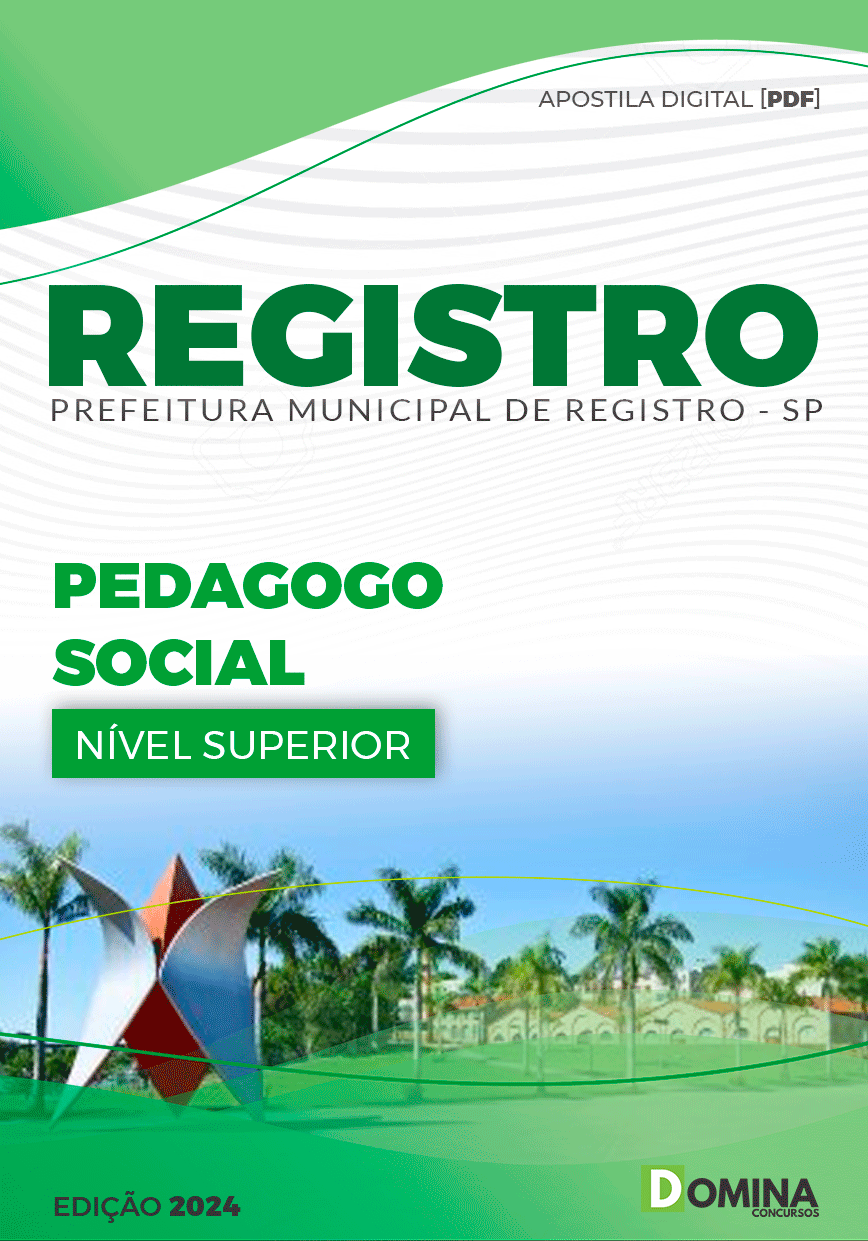 Apostila Prefeitura Registro SP 2024 Pedagogo Social