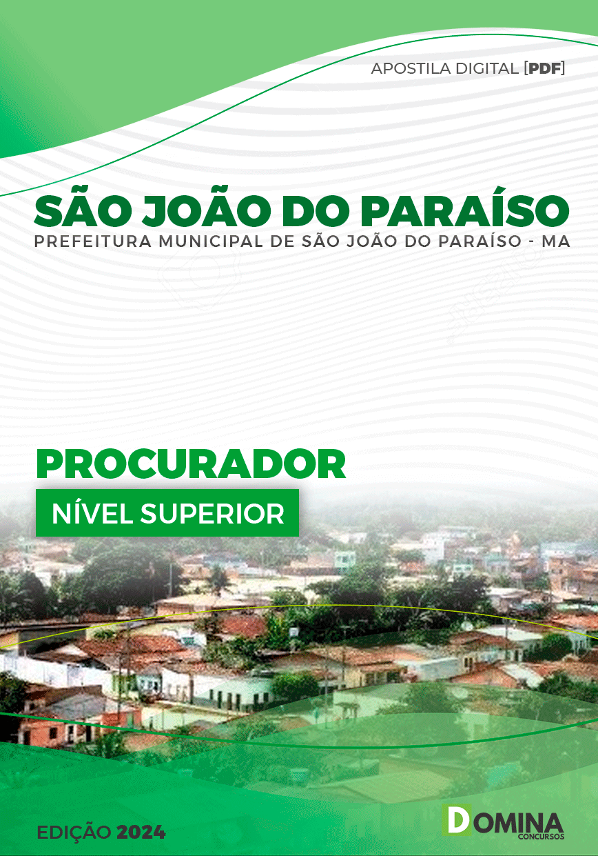 Apostila Pref São João do Paraíso MA 2024 Procurador