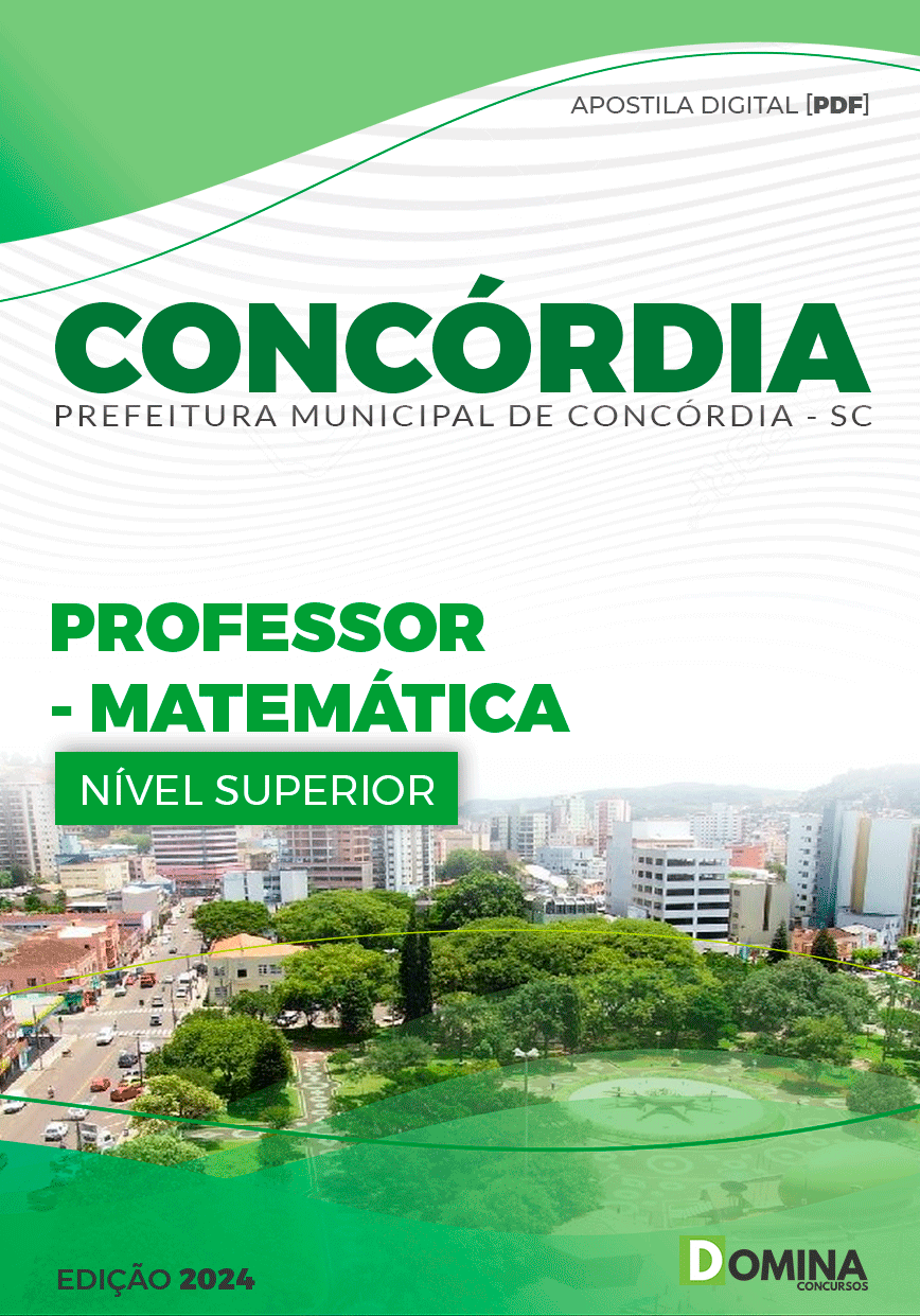 Apostila Prefeitura Concórdia SC 2024 Professor de Matemática