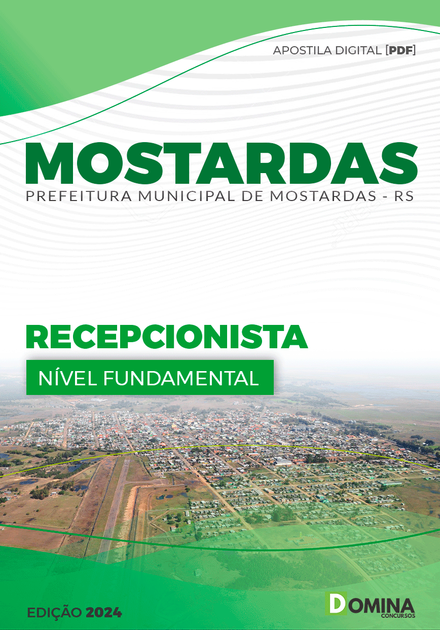 Apostila Prefeitura Mostardas RS 2024 Recepcionista