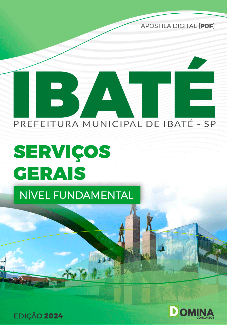 Apostila Pref Ibaté SP 2024 Serviços Gerais