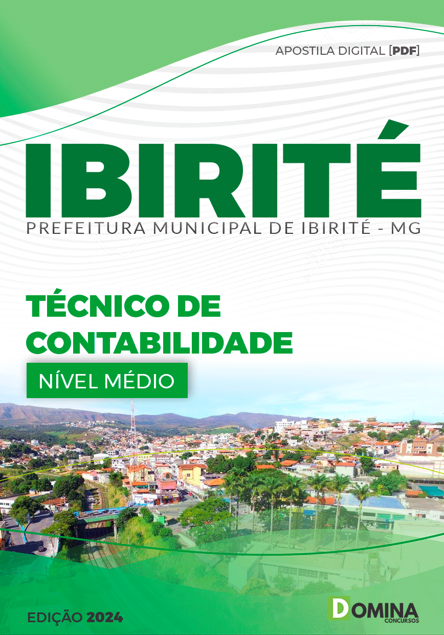 Apostila Pref Ibirité MG 2024 Técnico Contabilidade