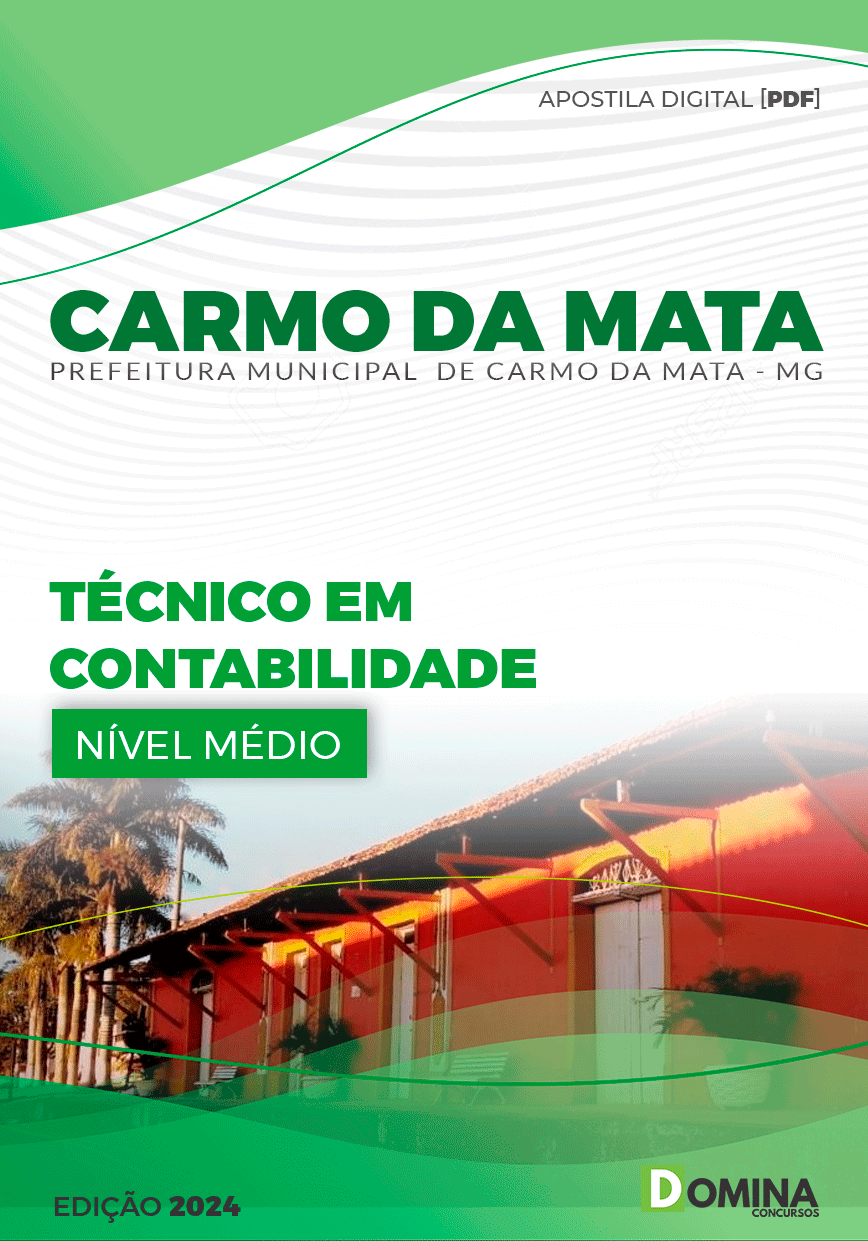 Apostila Prefeitura Carmo Mata MG 2024 Técnico Contabilidade