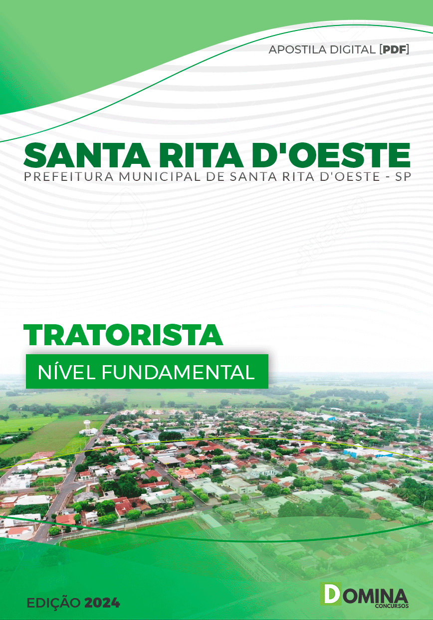Apostila Pref Santa Rita D'Oeste SP 2024 Tratorista