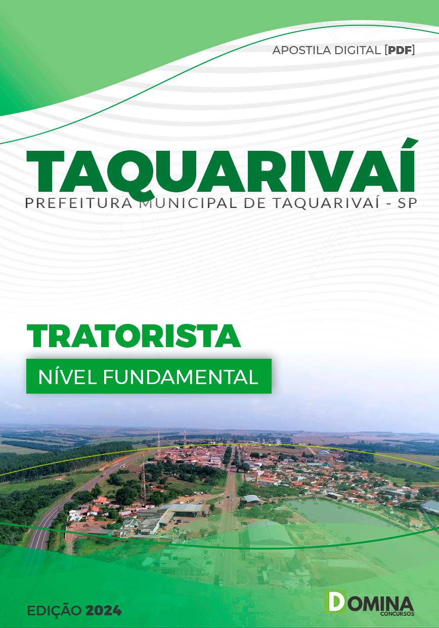 Apostila Prefeitura Taquarivaí SP 2024 Tratorista