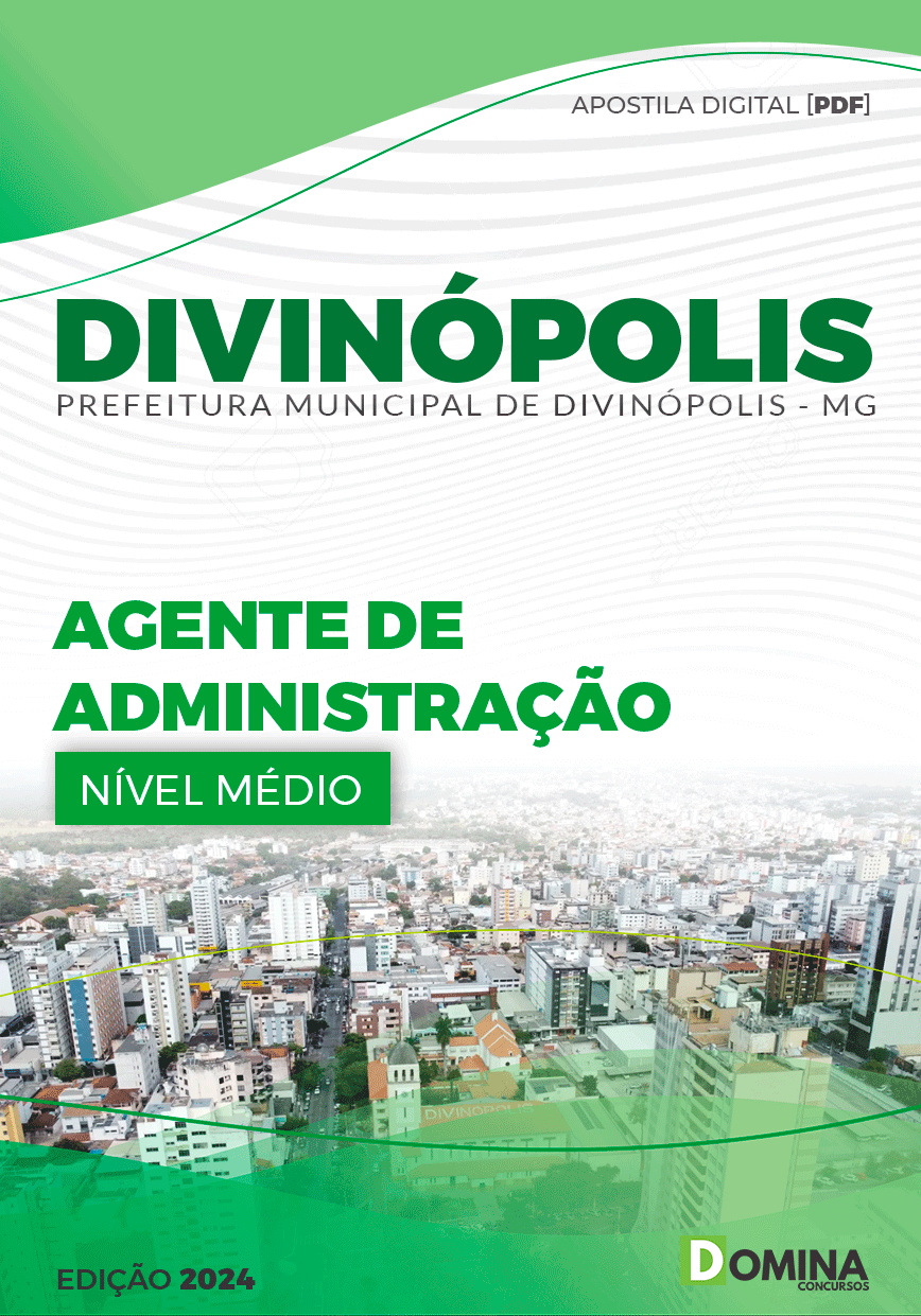 Apostila Prefeitura Divinópolis MG 2024 Agente De Administração