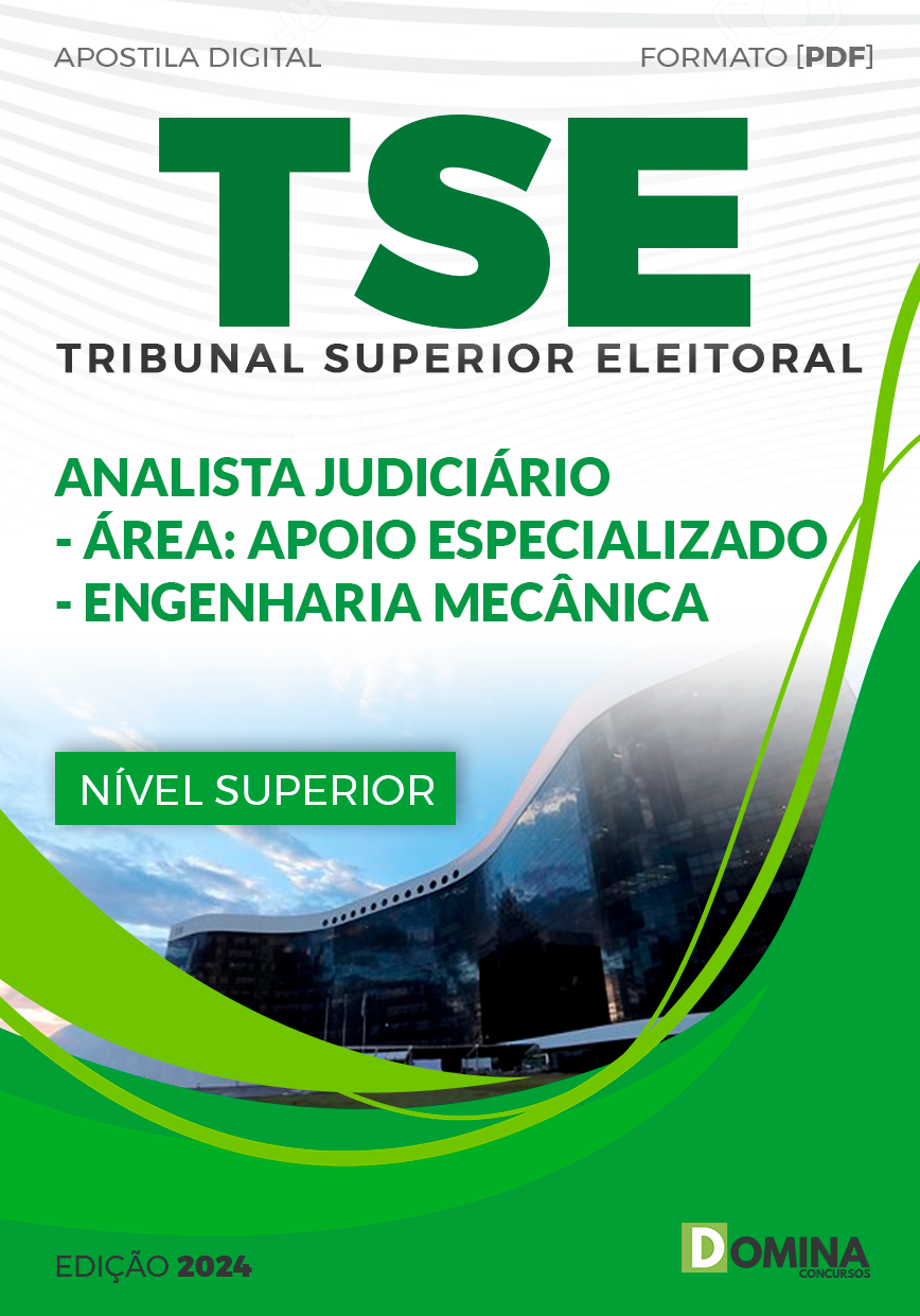Apostila TSE 2024 Analista Judiciário Engenharia Mecânica