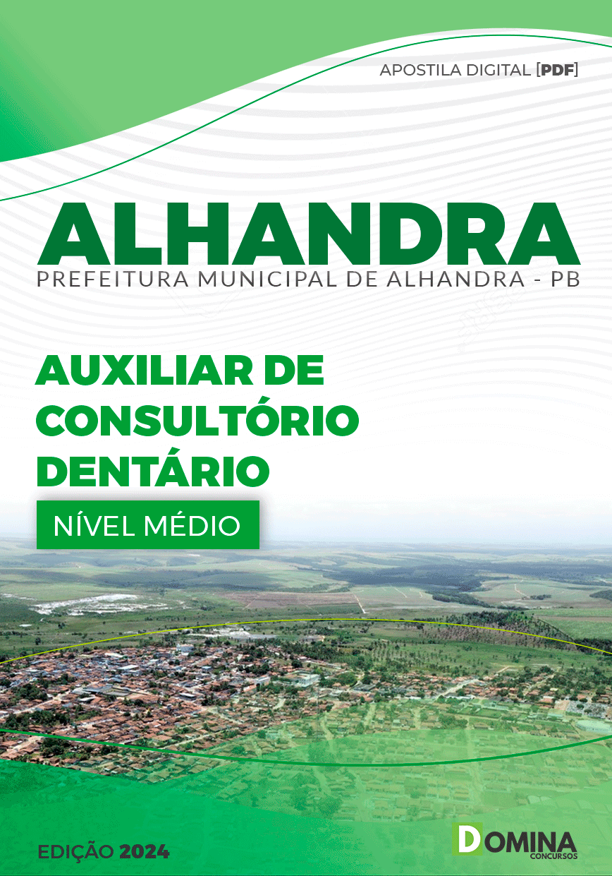 Apostila Prefeitura Alhandra PB 2024 Auxiliar Consultório Dentário