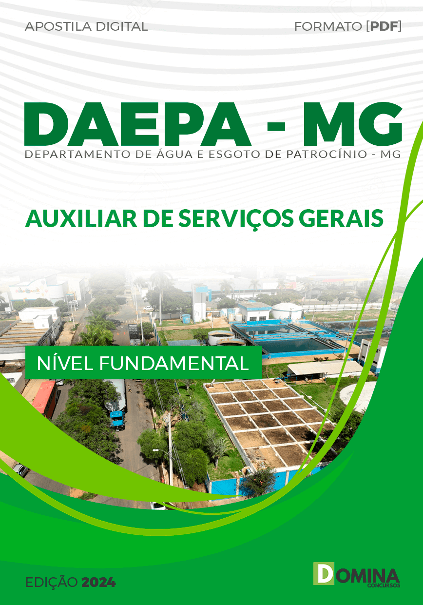 Apostila DAEPA Patrocínio MG 2024 Auxiliar de Serviços Gerais