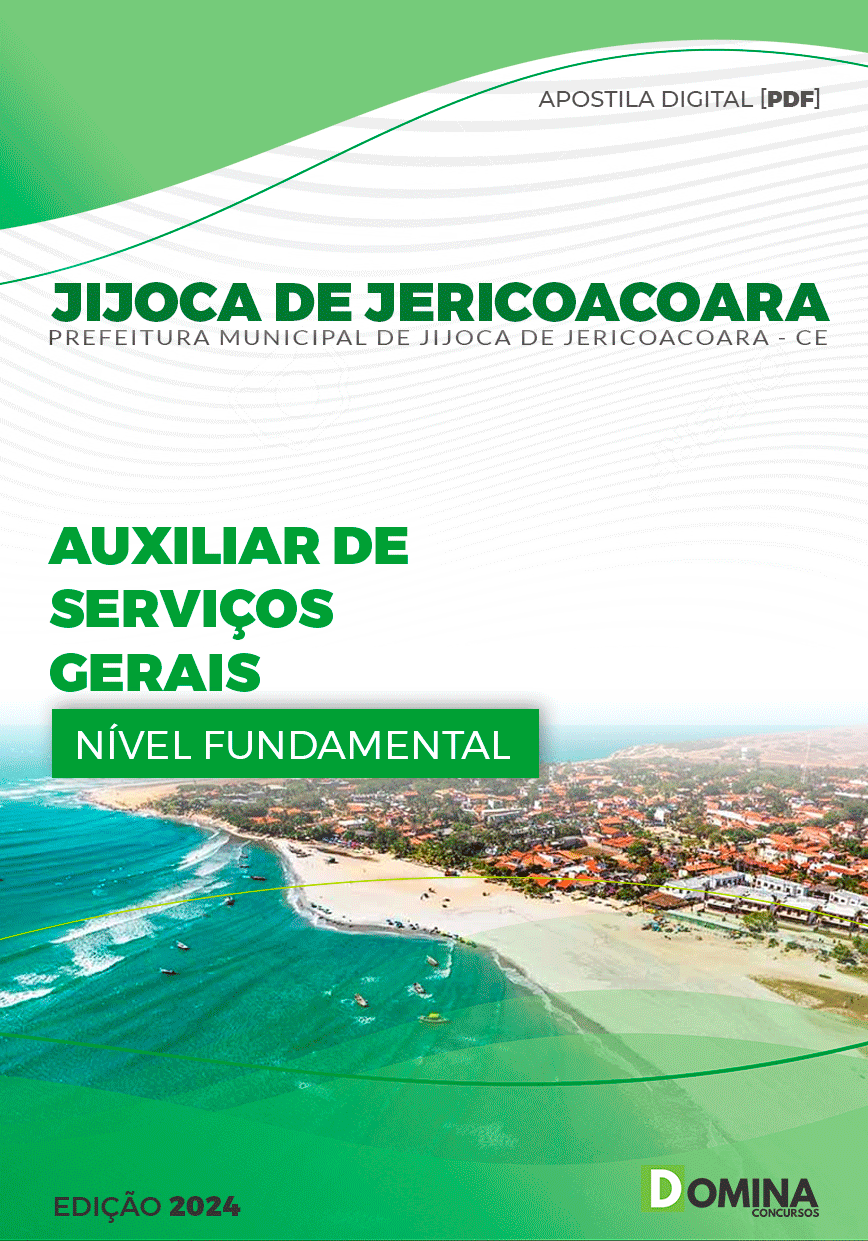 Apostila Prefeitura Jijoca de Jericoacora CE 2024 Auxiliar Serviços Gerais