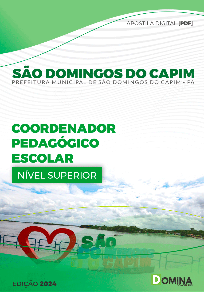 Apostila São Domingos Capim PA 2024 Coordenador Pedagógico