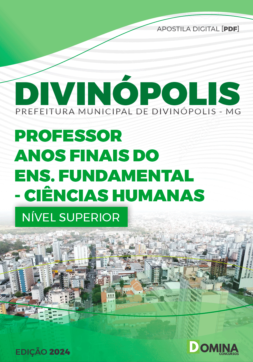 Apostila Prefeitura Divinópolis MG 2024 Professor de Ciências Humana
