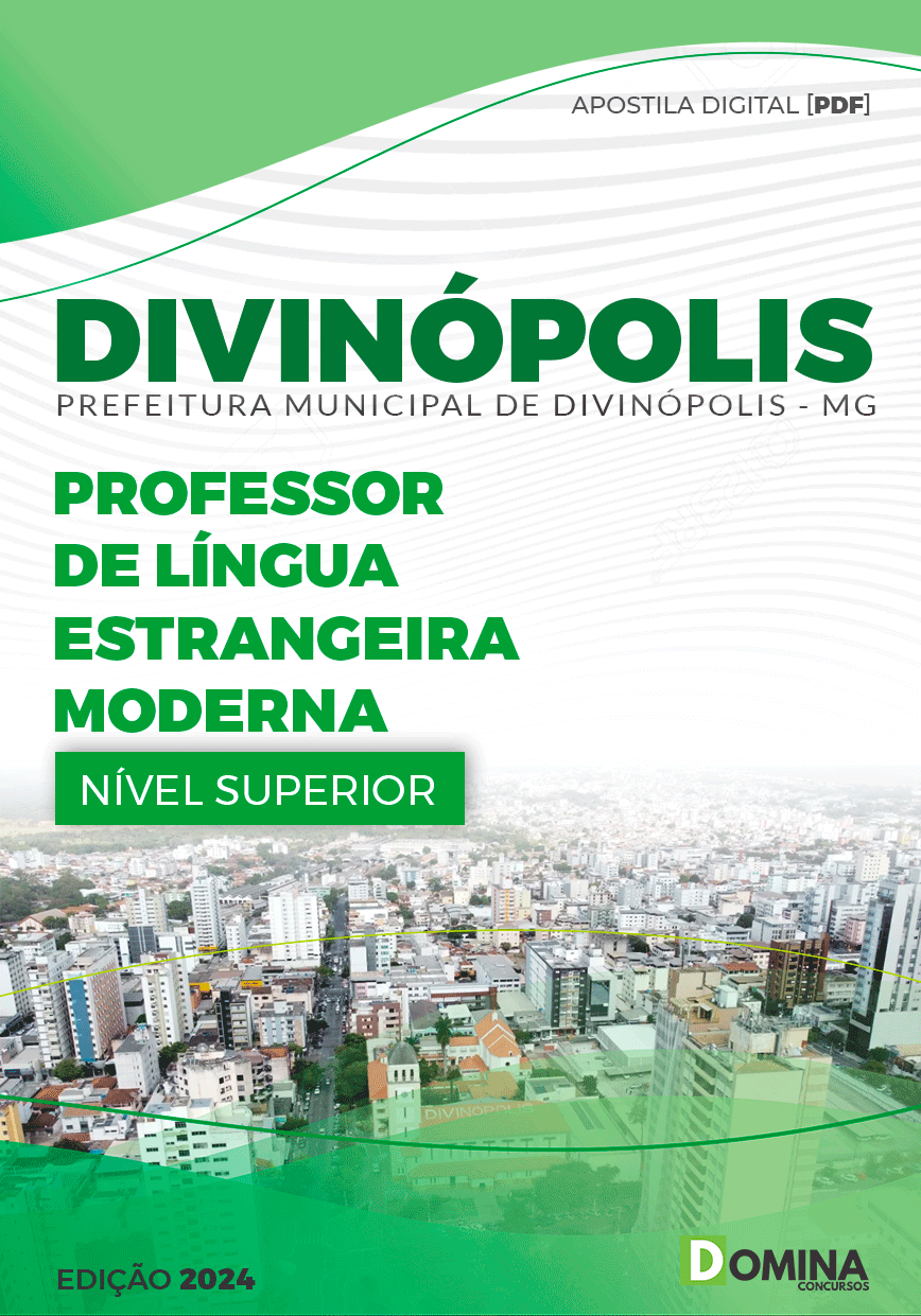 Apostila Prefeitura Divinópolis MG 2024 Professor De Língua Estrangeira Moderna