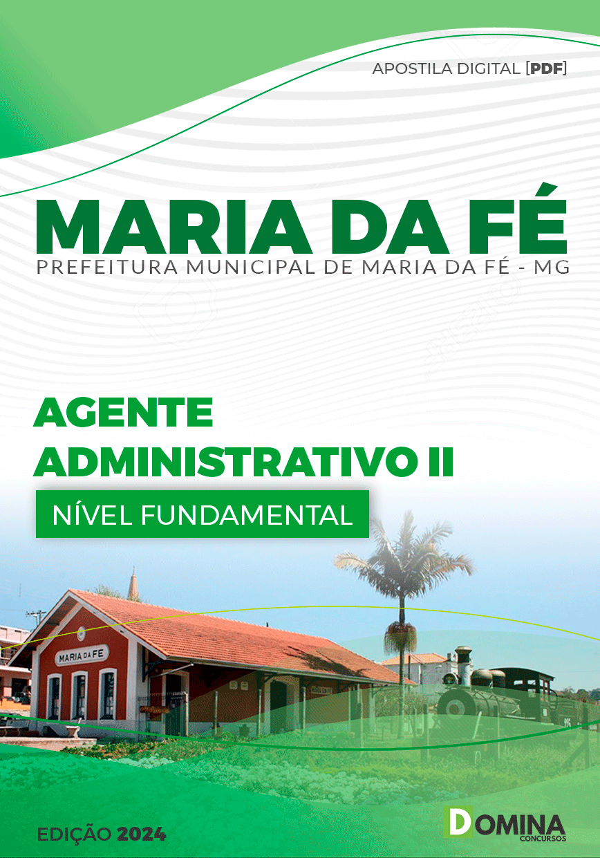 Apostila Prefeitura Maria da Fé MG 2024 Agente Administrativo II