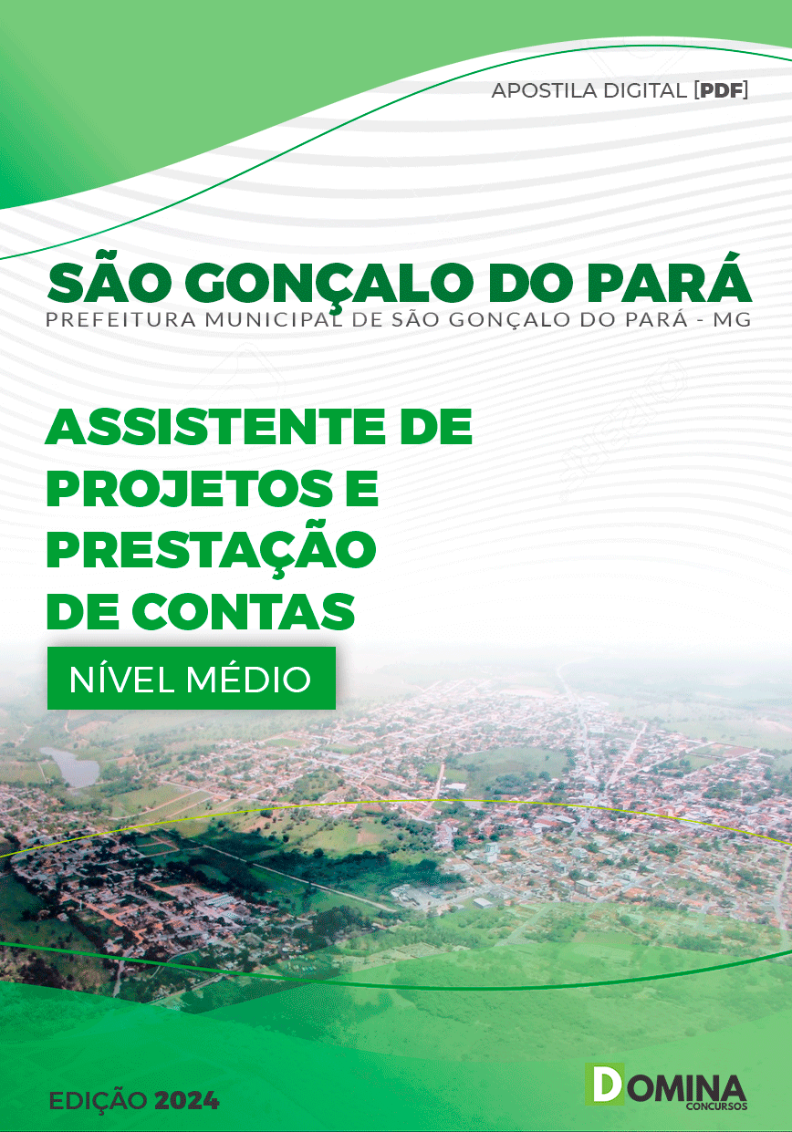 Apostila Pref São Gonçalo Pará MG 2024 Assistente de Projetos