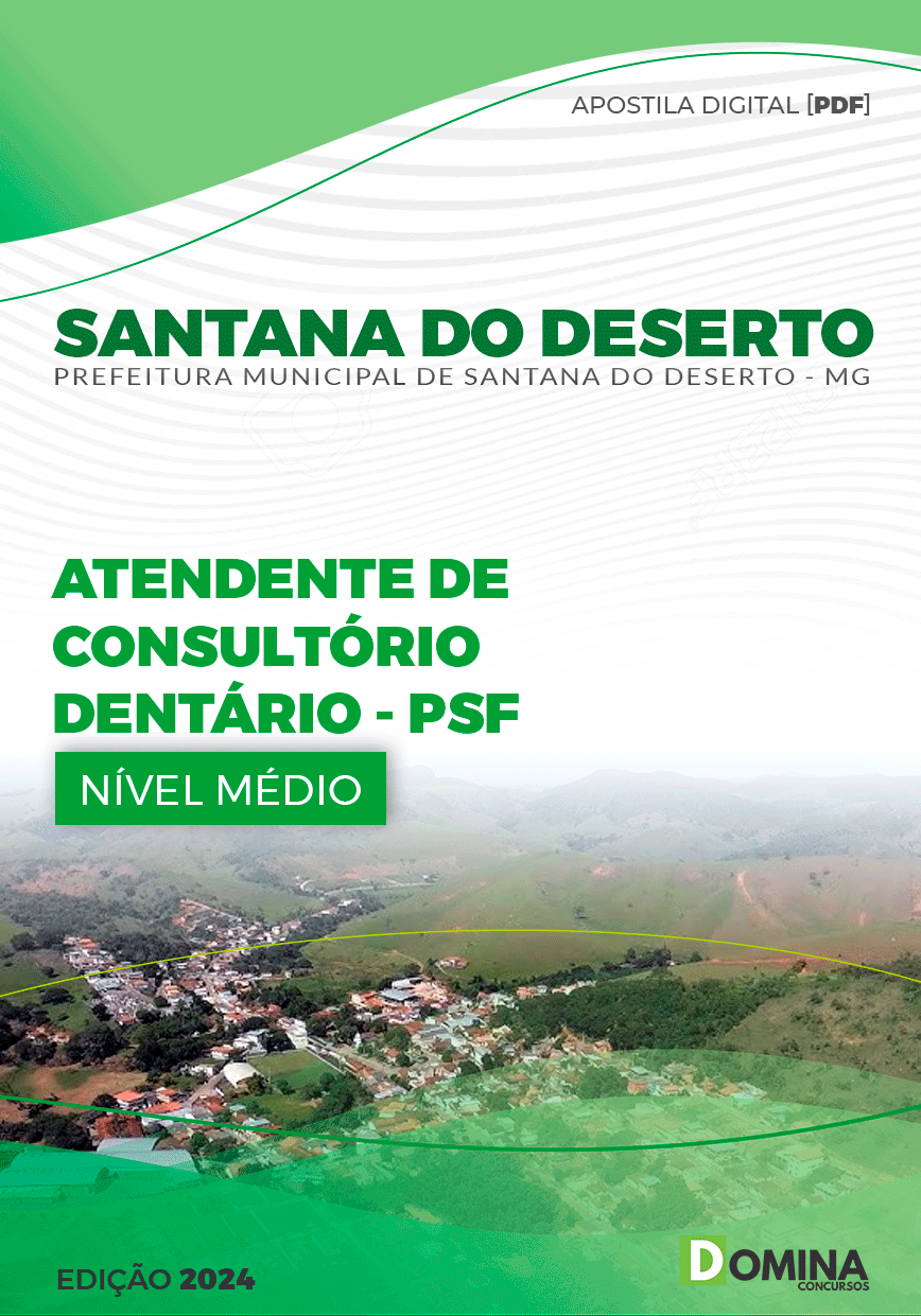 Apostila Santana Do Deserto MG 2024 Atend Consultório Dentário