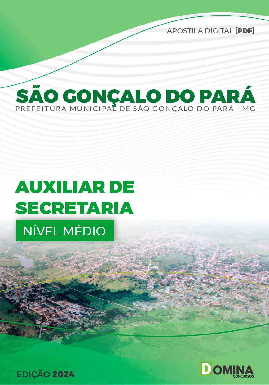 Apostila Pref São Gonçalo Pará MG 2024 Auxiliar de Secretaria