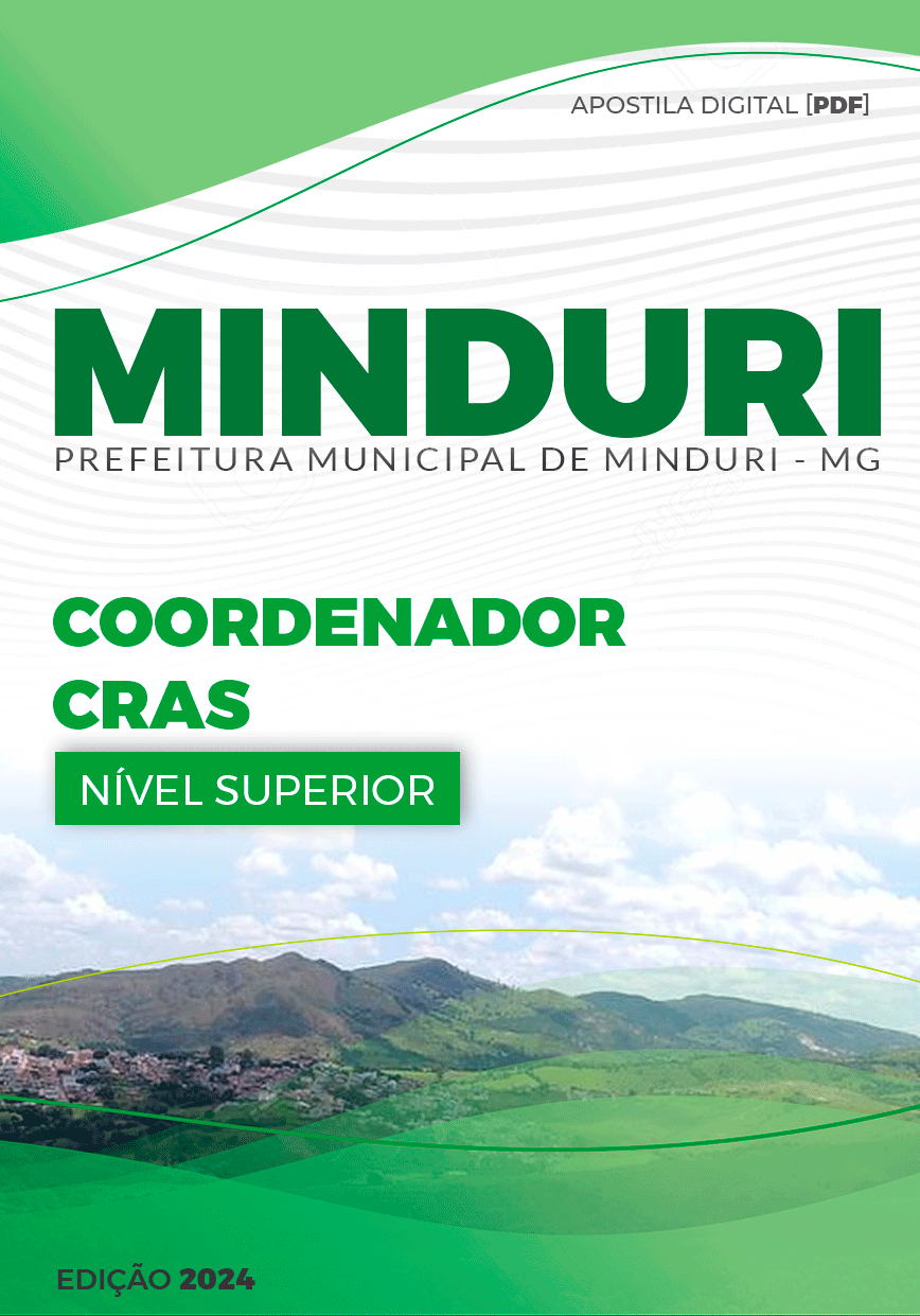 Apostila Minduri MG 2024 Coordenador CRAS