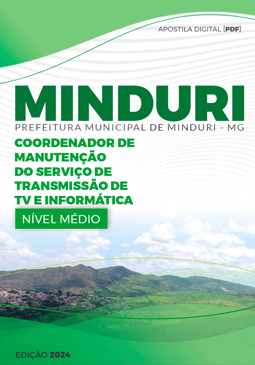 Apostila Minduri MG 2024 Coordenador De Manutenção